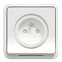 Prise de courant 2P+T Mureva Styl MUR39036 connexion auto blanc encastrée