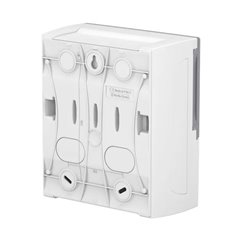 Lot de 10 coffrets électriques Mini Pragma MIP11108T 8 modules portillon transparent en saillie