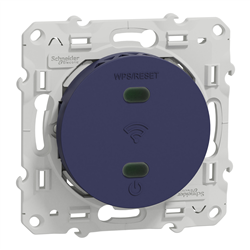 Répéteur Wifi Odace 300Mb/s 2.4 GHz bornier à vis S550465 bleu cobalt