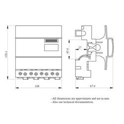 Répartiteur Linergy DX 4P 125A Distribloc LVS04045