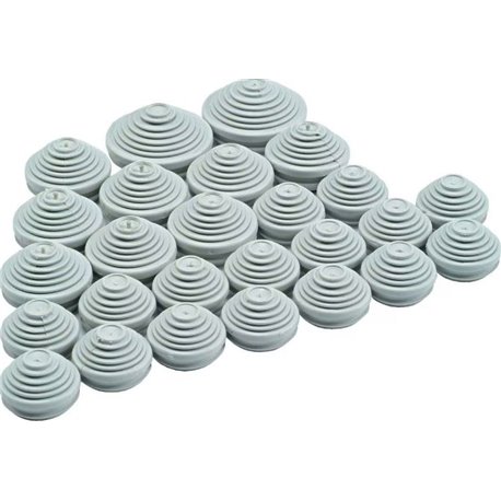 Sachet de 26 passe-câble aux diamètres variés 16xØ20, 8xØ25, 2xØ32mm PanelSeT ENN80500