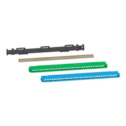Bornier 80A à vis 32 trous 8x16²+8x10² et couvercles pour Terre/Neutre Linergy LGYT2A32
