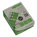 Lot de 25 Bornes de raccordement avec levier 221-425 tous conducteurs max 4 mm² 5 fils Vert