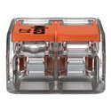 Lot de 50 Bornes de raccordement avec levier 221-612 tous conducteurs max 6 mm² 2 fils Orange