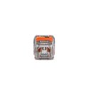 Lot de 60 Bornes de raccordement avec levier 221-2411 Inline tous conducteurs max 4 mm² 2 fils Orange
