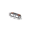 Lot de 60 Bornes de raccordement avec levier 221-2411 Inline tous conducteurs max 4 mm² 2 fils Orange
