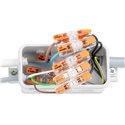 Lot de 60 Bornes de raccordement avec levier 221-2411 Inline tous conducteurs max 4 mm² 2 fils Orange