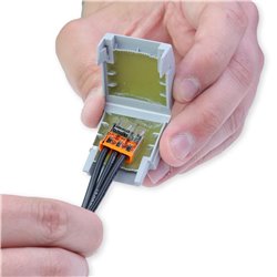 Lot de 4 Dérivations Gelbox 207-1331 pour tous conducteurs max 4 mm² taille 1 Gris