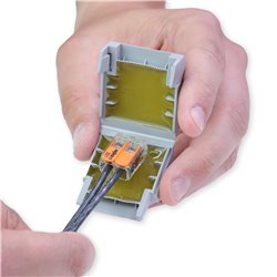 Lot de 4 Dérivations Gelbox 207-1331 pour tous conducteurs max 4 mm² taille 1 Gris
