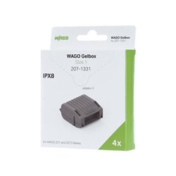 Lot de 4 Dérivations Gelbox 207-1331 pour tous conducteurs max 4 mm² taille 1 Gris