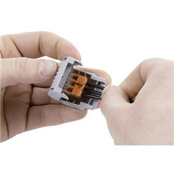 Lot de 4 Dérivations Gelbox 207-1431 pour tous conducteurs max 6 mm² taille 1 Gris