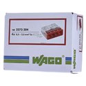 Lot de 100 Connecteurs de passage à enficher 2273-204 pour tous conducteurs max 2,5 mm² 4 fils Rouge
