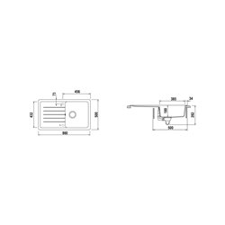 Evier Toledo EV21701 860x500 mm Puro