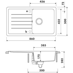 Evier Picania EV0006 860x500 mm Croma