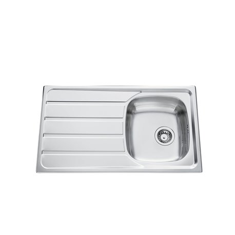 Evier Montebello EV 4501 Inox Lisse 1 cuve, égouttoir à gauche 860x500 mm Evier Montebello EV 4501 Inox Lisse 1 cuve, égouttoir à gauche 860x500 mm
