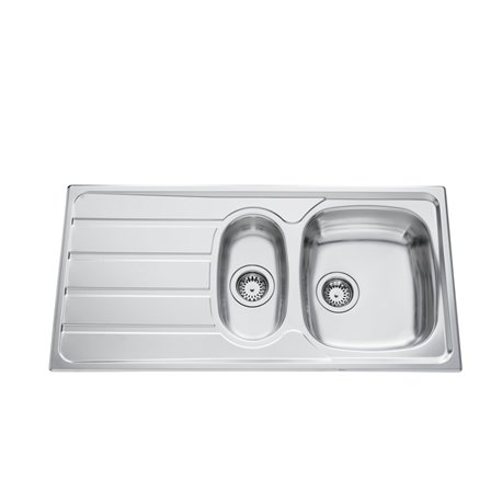 Evier Montebello EV 4511 Inox Lisse 1 cuve et un vide-sauce 1000x500 mm Evier Montebello EV 4511 Inox Lisse 1 cuve et un vide-sauce 1000x500 mm
