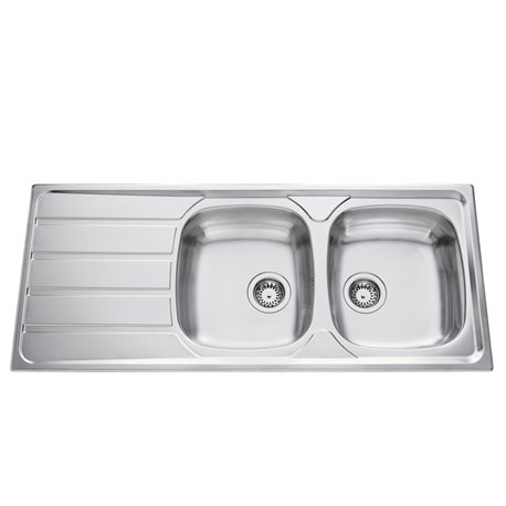 Evier Montebello EV 4521 Inox Lisse 2 cuves 1160x500 mm