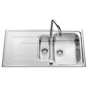 Evier Portofino EV 4811 Inox Lisse 1000x500 mm avec vide-sauce