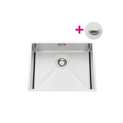 Evier Pisa EVSP 54 Vidage automatique ronde chromée Satiné 570x500 mm