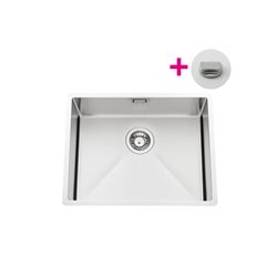 Evier Pisa EVSP 54 Vidage automatique ronde satinée Satiné 570x500 mm