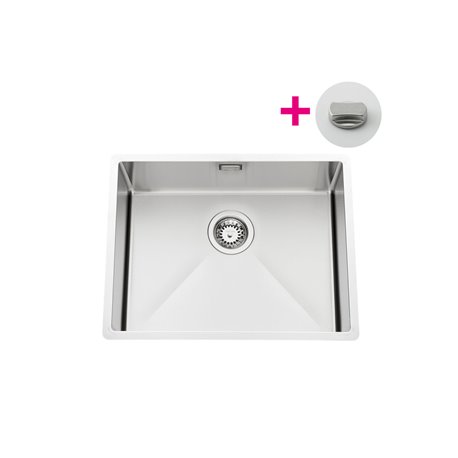 Evier Pisa EVSP 54 Vidage automatique ronde satinée Satiné 570x500 mm