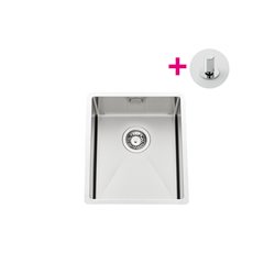Evier Pisa EVSP 52 Vidage automatique tirette laiton Satiné 390x500 mm