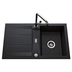 Evier Genea EV5091 1 bac, 1 égouttoir Nigra