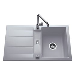 Evier Genea EV5091 1 bac, 1 égouttoir Alu Mat