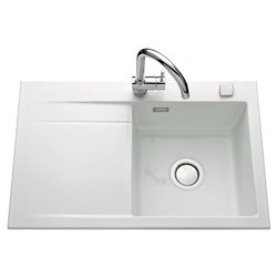 Evier Stema EV5054 1 bac, 1 égouttoir à gauche Blanc brillant