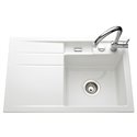 Evier Bela EV5018 Égouttoir à gauche Blanc Brillant