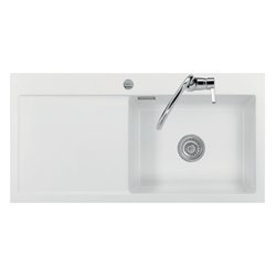 Evier First Class EV 5075 Égouttoir à gauche Polar Mat