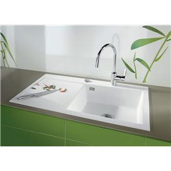 Evier First Class EV 5075 Égouttoir à gauche Polar Mat