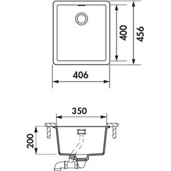 Evier Brooklyn EVSP8100P 406x456 mm Alpina