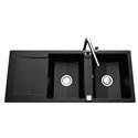 Evier Epure 2 bacs, 1 égouttoir Nero
