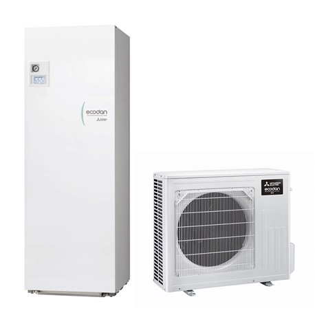 Pompe à chaleur air eau Ecodan Eco Inverter Duo 2 zones 4,5 kWatts, 170 Litres Monophasé R32