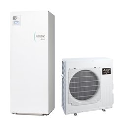 Pompe à chaleur air eau Ecodan Eco Inverter Duo 7 kWatts, 200 Litres Monophasé R32