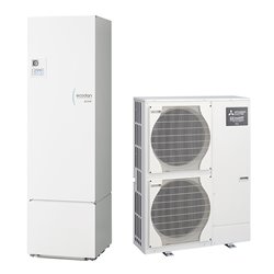 Pompe à chaleur air eau Ecodan Power Inverter Silence Duo Package 14 kWatts, 300 Litres Monophasé R32