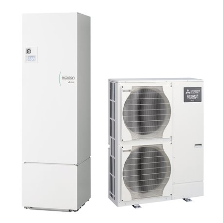 Pompe à chaleur air eau Ecodan Power Inverter Silence Duo Package 14 kWatts, 300 Litres Monophasé R32 Pompe à chaleur air eau Ecodan Power Inverter Silence Duo Package 14 kWatts, 300 Litres Monophasé R32