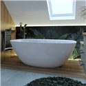 Baignoire Ellipse 170x82 cm, Blanc Brillant avec siphon PW64017003001