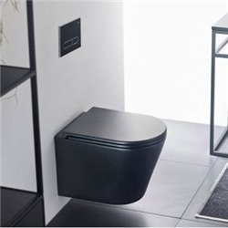 WC supendu Antequera noir mat 485x355x320 mm 