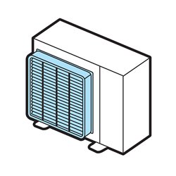 Déflecteur d'air pour pompe à chaleur air eau Ecodan Power Inverter/Zubadan/Power Inverter Silence