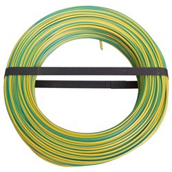 Câble électrique rigide H07VU 2,5 mm² 100 m Vert-Jaune HO7VU2,5VJC100