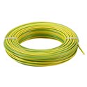 Câble électrique rigide H07VR 6 mm² 25 m Vert-Jaune HO7VR6VJC25