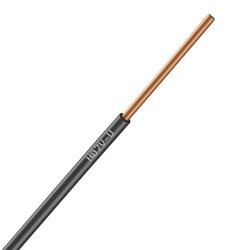 Câble électrique rigide H07VU 1,5 mm² 100 m Noir HO7VU1,5NOC100