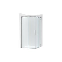Porte de douche Naray L2 Argent brillant pour receveur 1000 mm