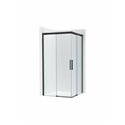 Porte de douche Naray L2 Noir mat pour receveur 900 mm