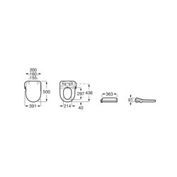 Abattant WC Multiclean M4 lavant avec siège chauffant Blanc brillant