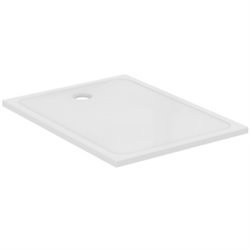 Receveur de douche rectangulaire en grès fin 120 x 90 cm Okyris+ blanc version gauche