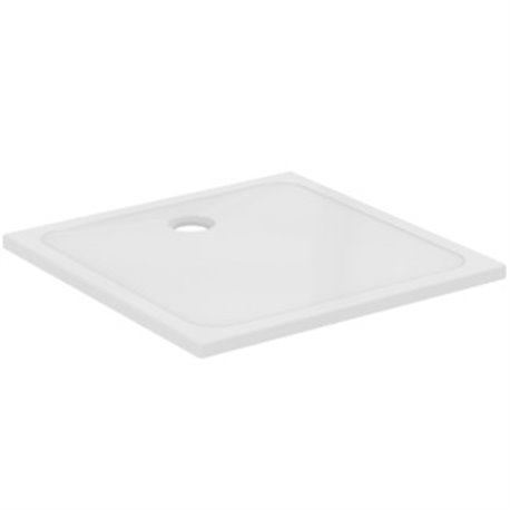 Receveur de douche carré en grès fin 80 x 80 cm Okyris+ blanc à encastrer ou à poser Receveur de douche carré en grès fin 80 x 80 cm Okyris+ blanc à encastrer ou à poser