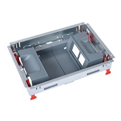 Kit support pour boîte de sol standard pour prises en position verticale 2 rangées de 4 modules 088023